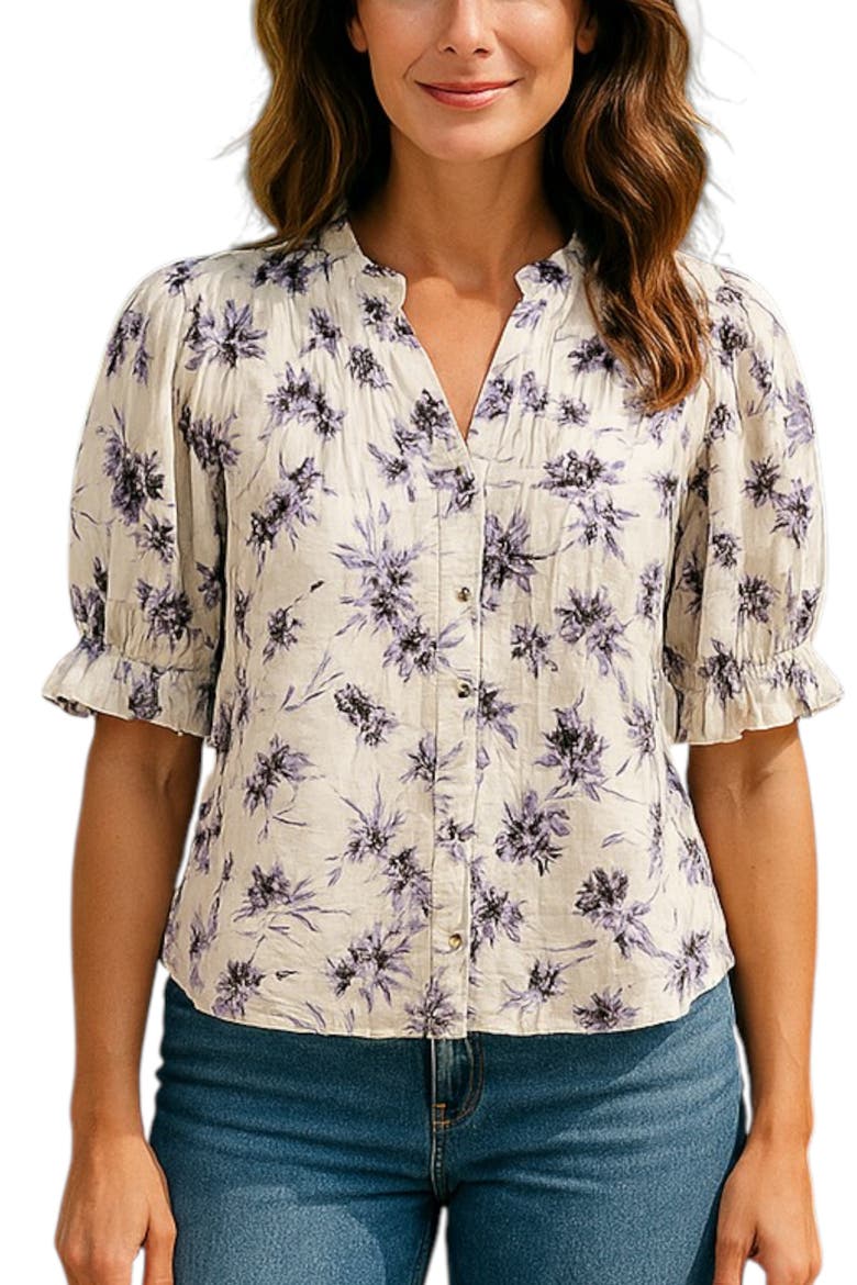 Nadira Blouse, Main, color, Iris Print