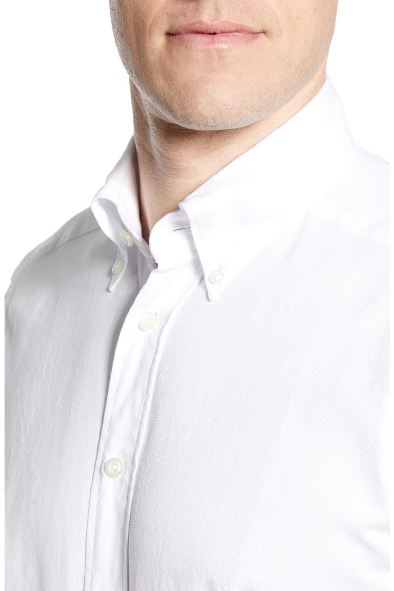 Contemporary Fit Oxford Casual Shirt, Alternate, color, WHITE