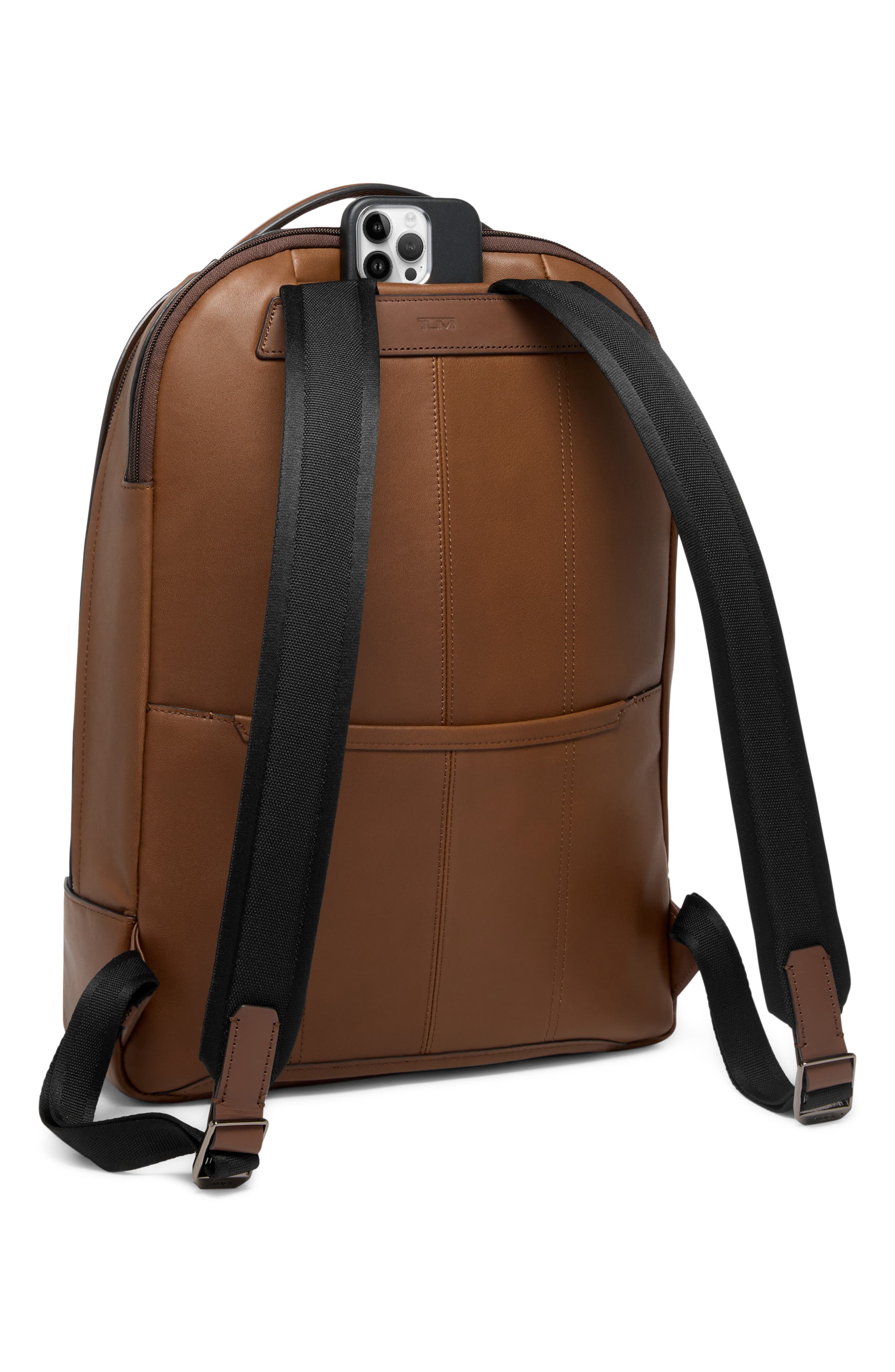 Harrison Warren Leather Backpack, Alternate, color, COGNAC BOMBE