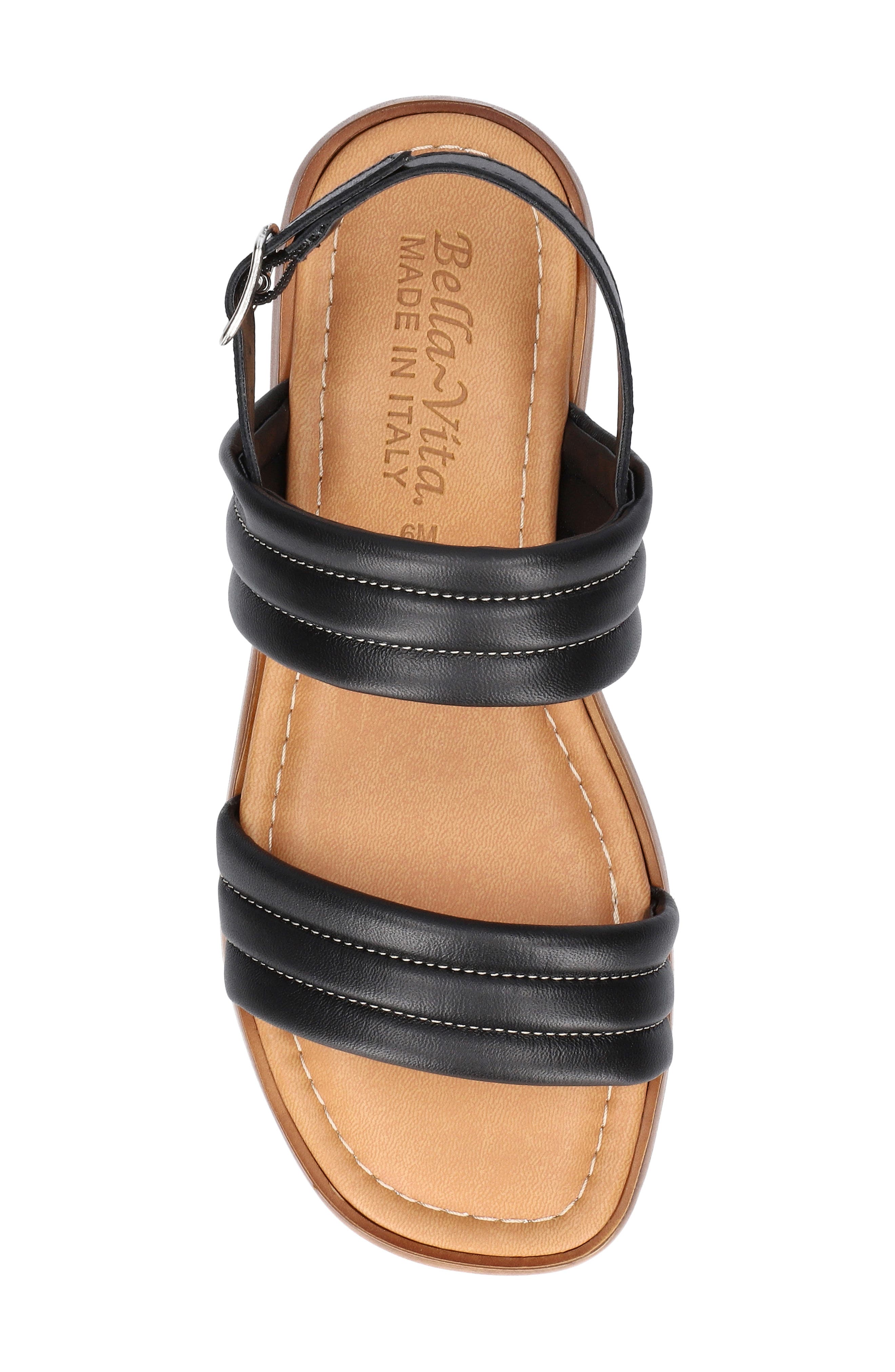 Bella Vita Ode Platform Sandal, Alternate, color, Black Italian Leather