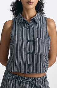 Brooklyn Industries Sleeveless Button-Up Shirt