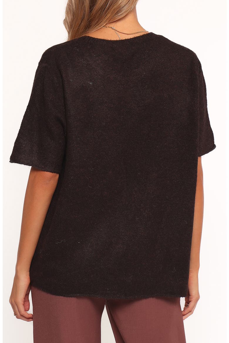 Morris Short Sleeve Oversize Sweater, Alternate, color, DARK CHOCOLATE