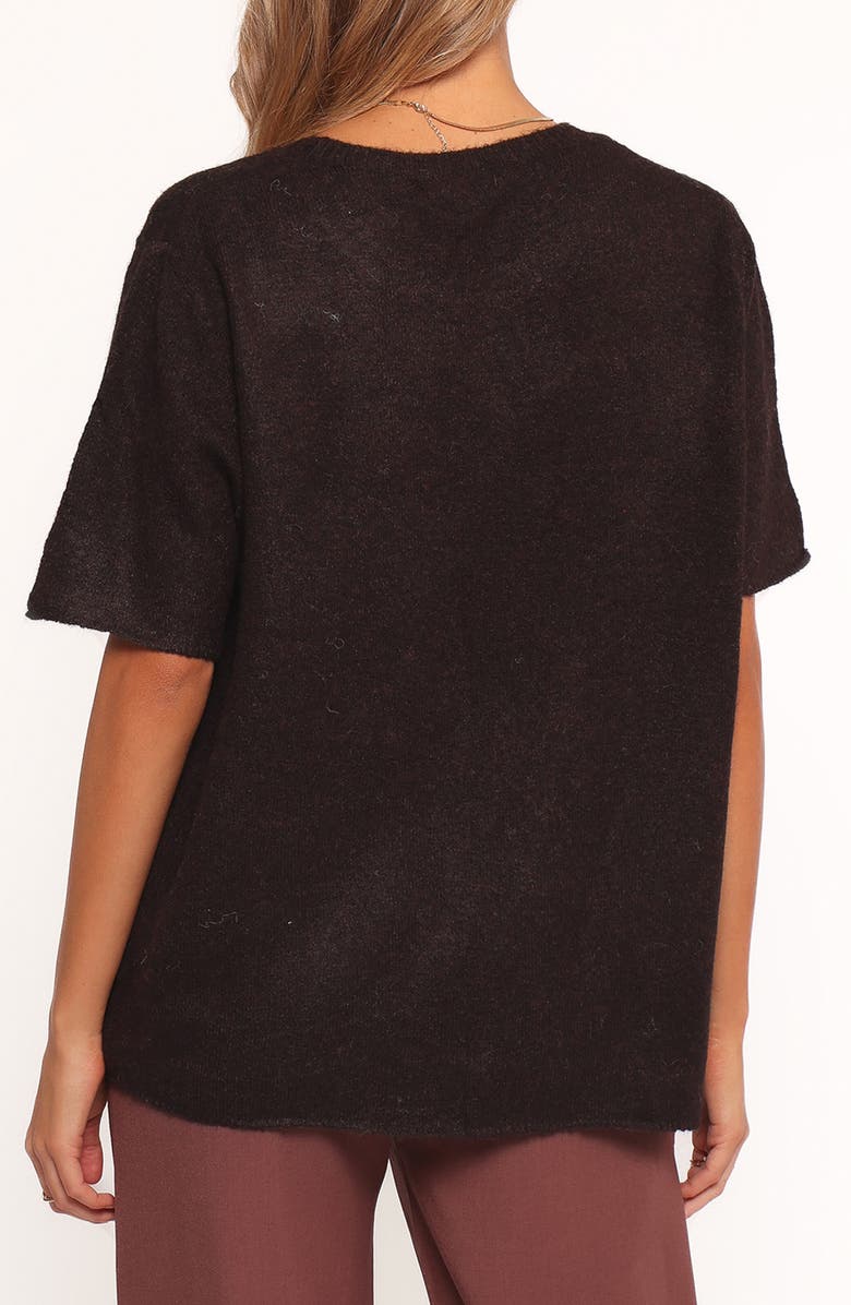 Petal & Pup Morris Short Sleeve Oversize Sweater, Alternate, color, Dark Chocolate
