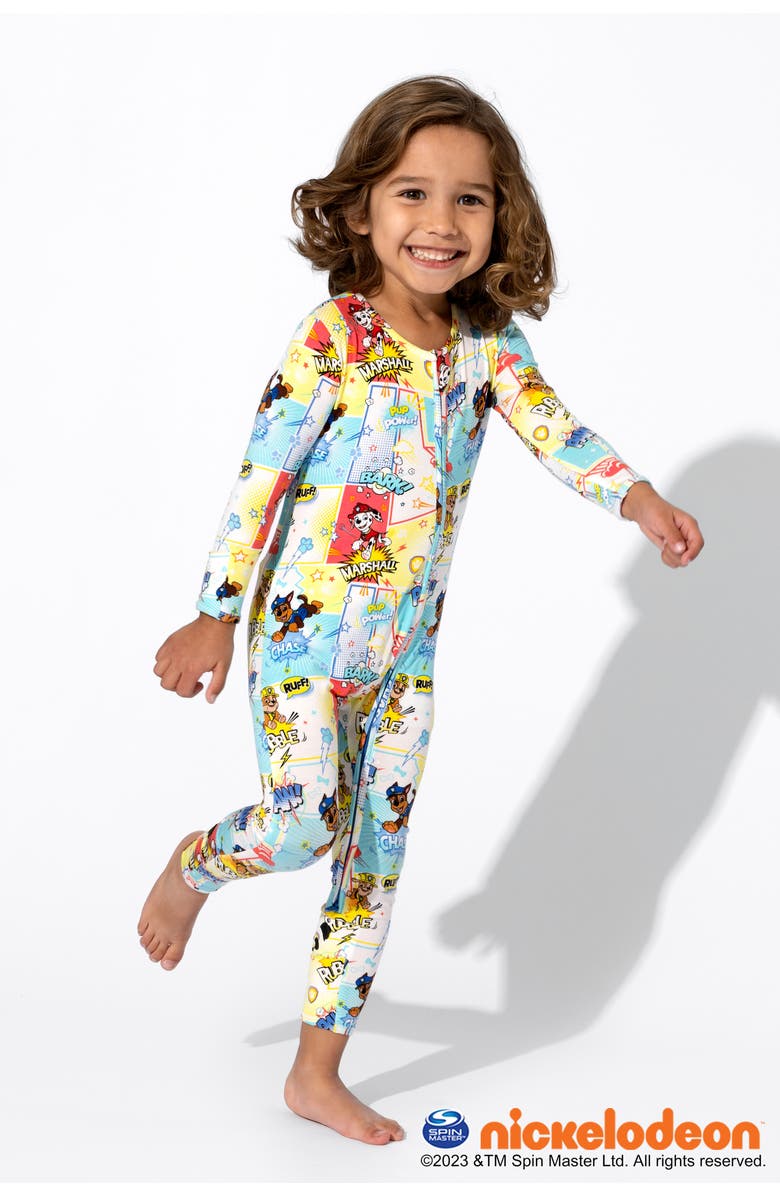 Bellabu Bear x Nickelodeon<sup>™</sup> Kids' Paw Patrol Convertible Footie Pajamas, Alternate, color, Red