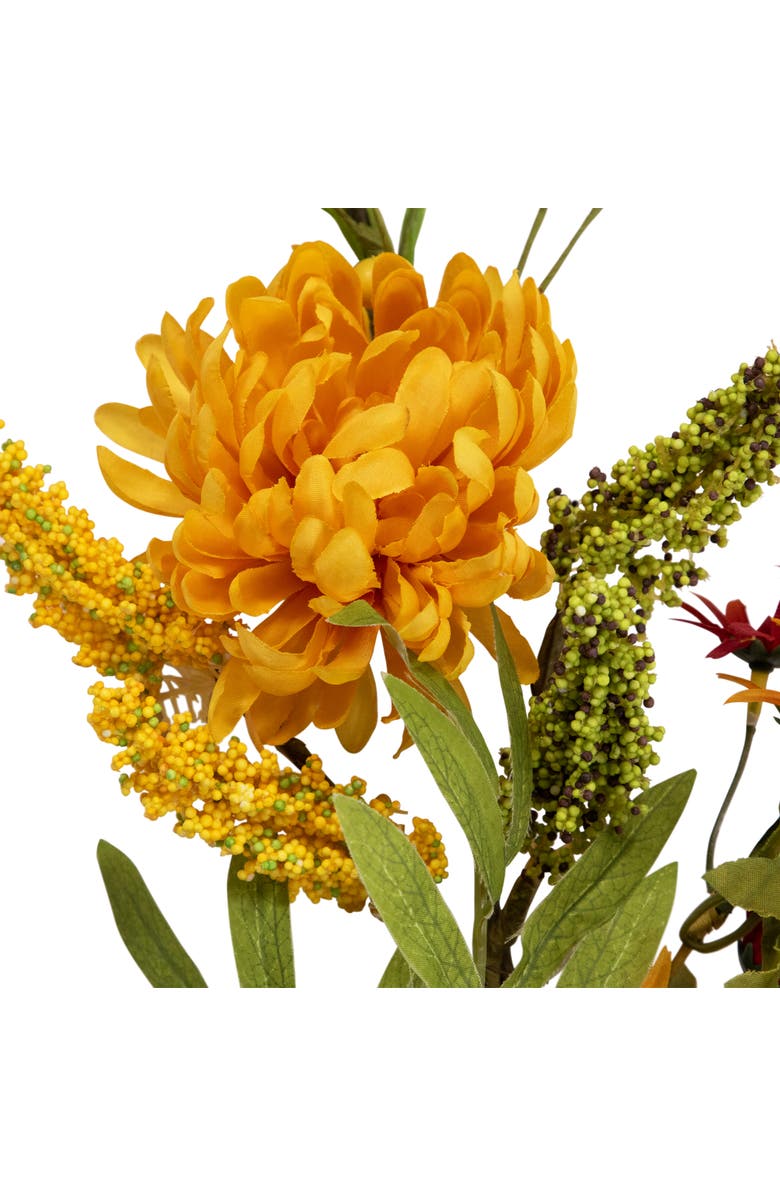 Northlight Peony and Pip Berry Cluster Artificial Fall Harvest Floral Garland - 5' x 10", Alternate, color, Orange