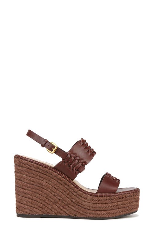 Veronica Beard Riya Slingback Espadrille Platform Wedge Sandal In Cedar