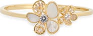 EYE CANDY LOS ANGELES Shaila CZ Flower Cuff Bracelet