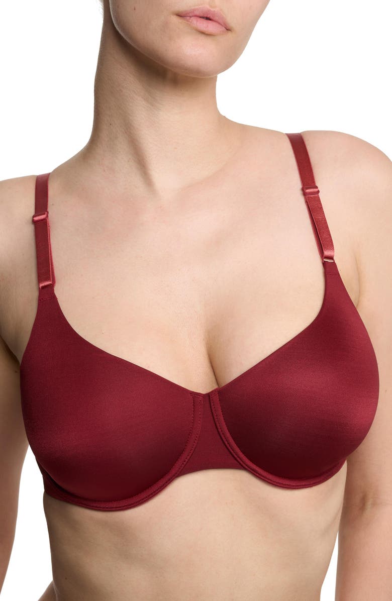 Natori Liquid Full Fit Balconette T-Shirt Bra, Alternate, color, Dk Red