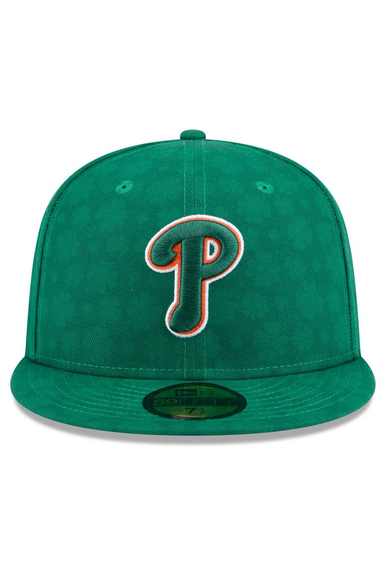 Men's New Era Kelly Green Philadelphia Phillies St. Patrick's Day 59FIFTY Fitted Hat, Alternate, color, Kelly Green