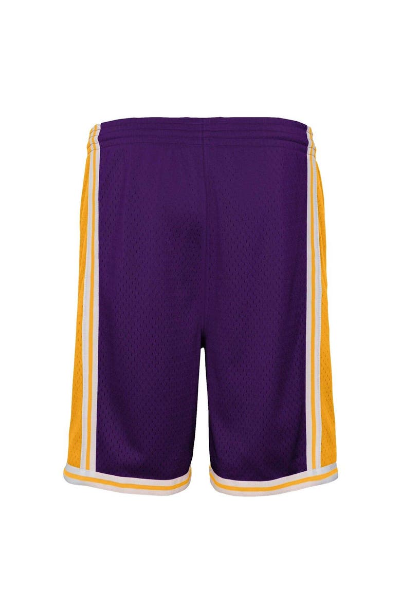 Mitchell & Ness Youth Mitchell & Ness Purple Los Angeles Lakers Hardwood Classics Swingman Shorts, Alternate, color, Purple