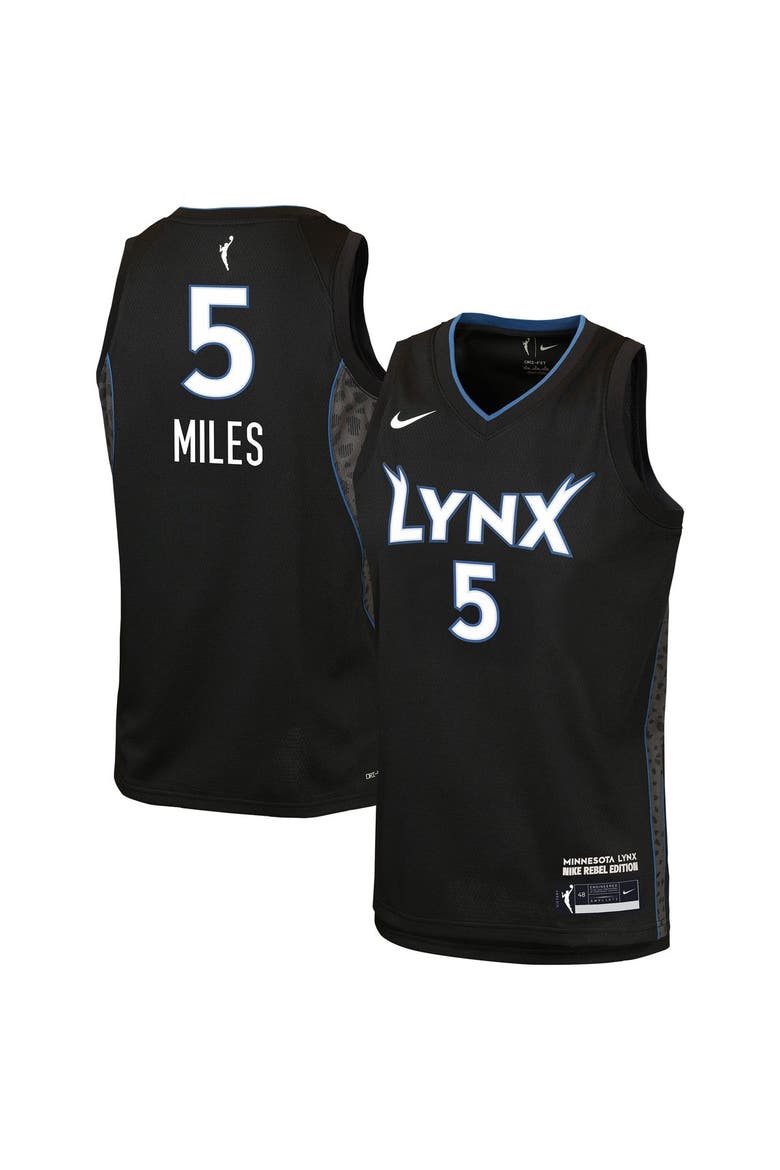 Youth Nike Olivia Miles Black Minnesota Lynx Victory Jersey - Rebel Edition, Main, color, Black