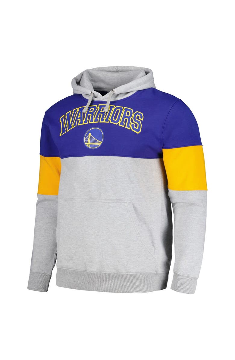 FANATICS Men's Fanatics Branded Royal Golden State Warriors Contrast Pieced Pullover Hoodie, Alternate, color, 
