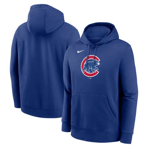 Men's Nike Royal Chicago Cubs Logo Club Fleece Pullover Hoodie