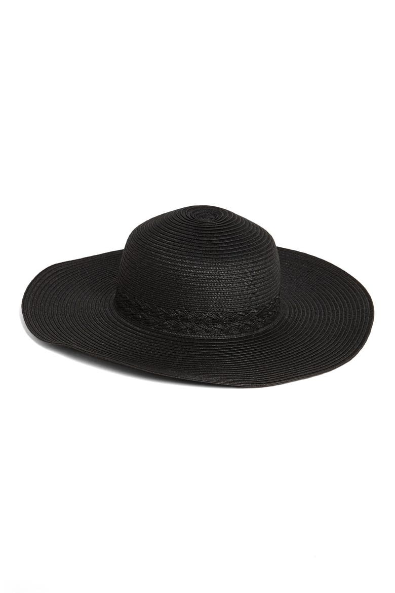 Wide Brim Hat, Main, color, BLACK