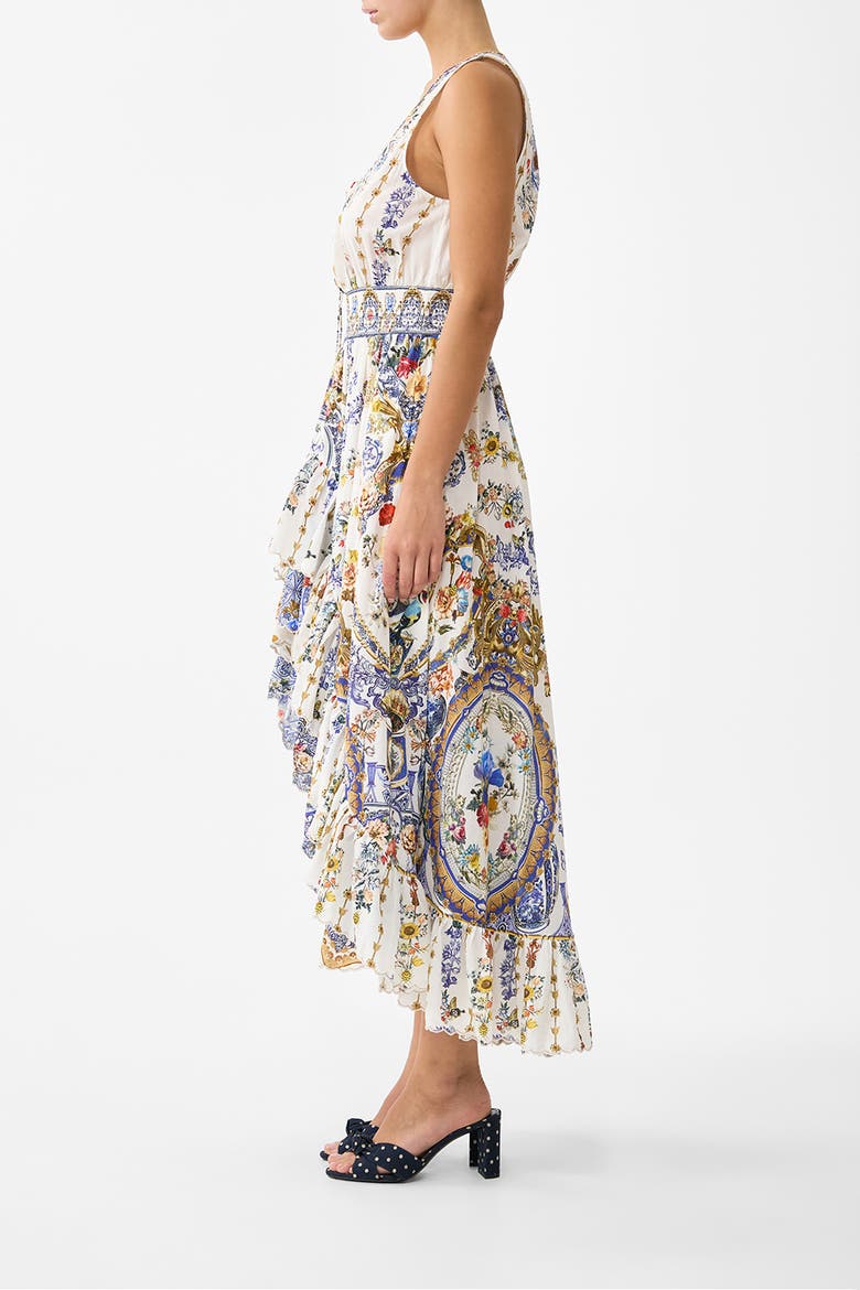 V Neckline High Low Dress, Alternate, color, The Pottery Parlour