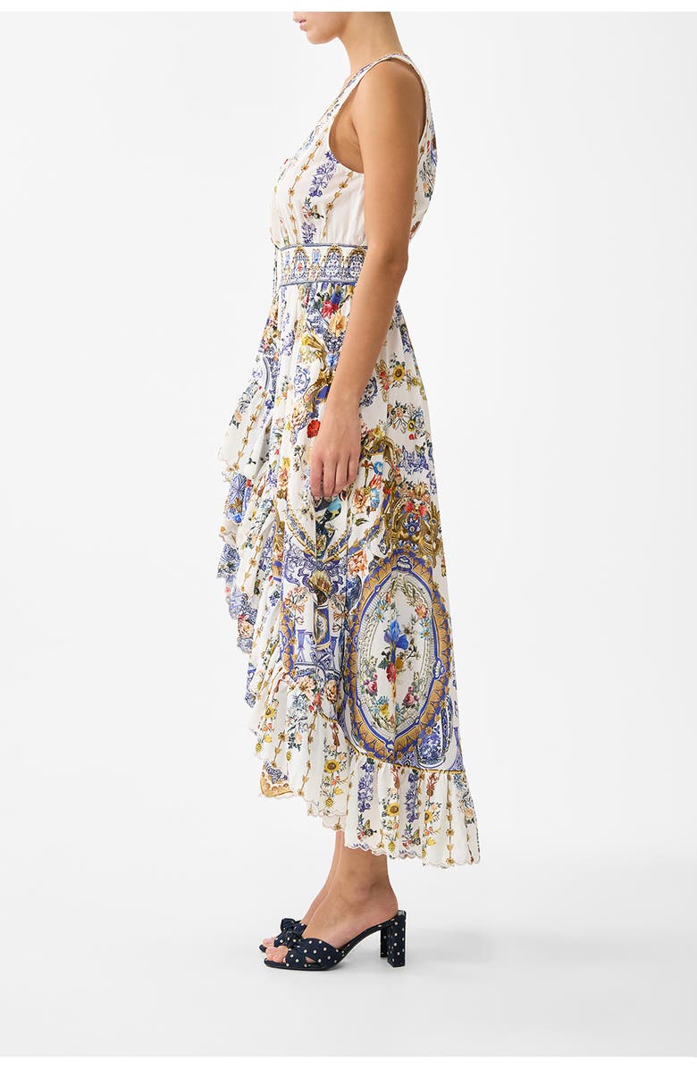 Camilla V Neckline High Low Dress, Alternate, color, The Pottery Parlour