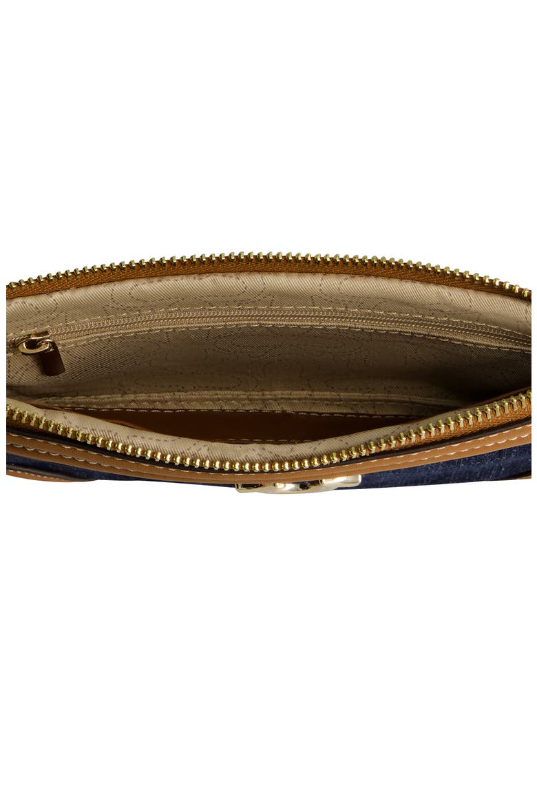 Horseshoe Denim Wristlet Wallet, Alternate, color, DARK DENIM