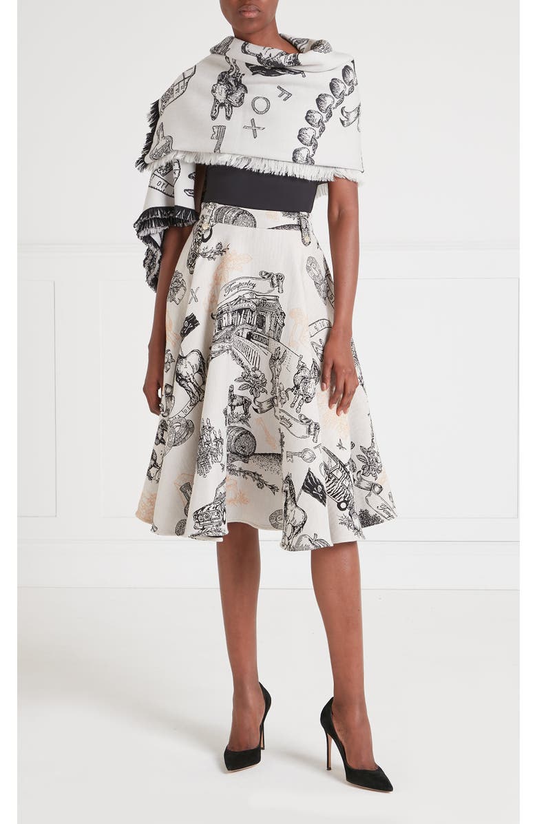 Temperly London Anniversary Skirt, Alternate, color, White