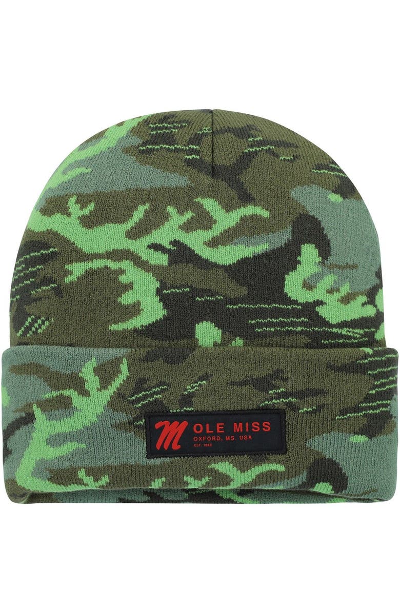 Nike Men's Nike Camo Ole Miss Rebels Veterans Day Cuffed Knit Hat, Main, color, Camo