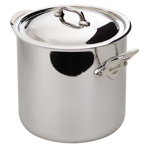 M'Cook 9.1 qt. Ferritic Steel Magnetic Stock Pot with Lid