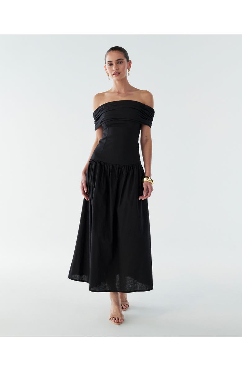 BWLDR Steph Midi Dress, Alternate, color, Black