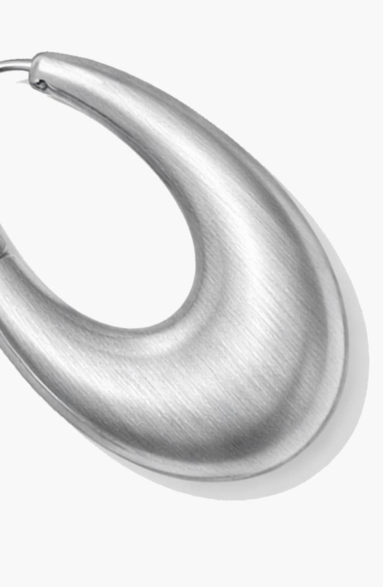 YOJ Eclipse Midi Hoops in Silver, Alternate, color, Silver