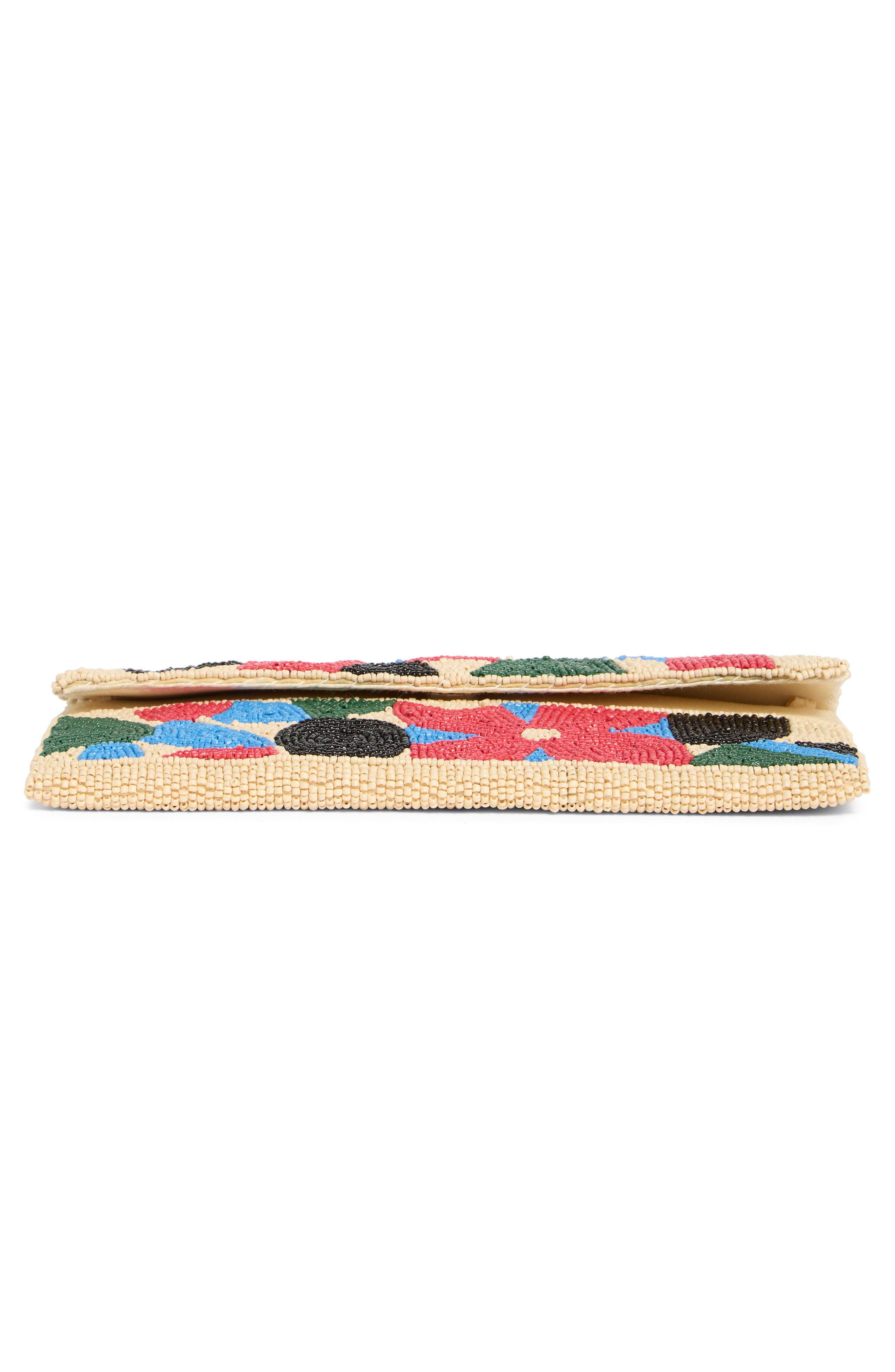 Collection XIIX Geo Floral Beaded Clutch, Alternate, color, Floral Multi