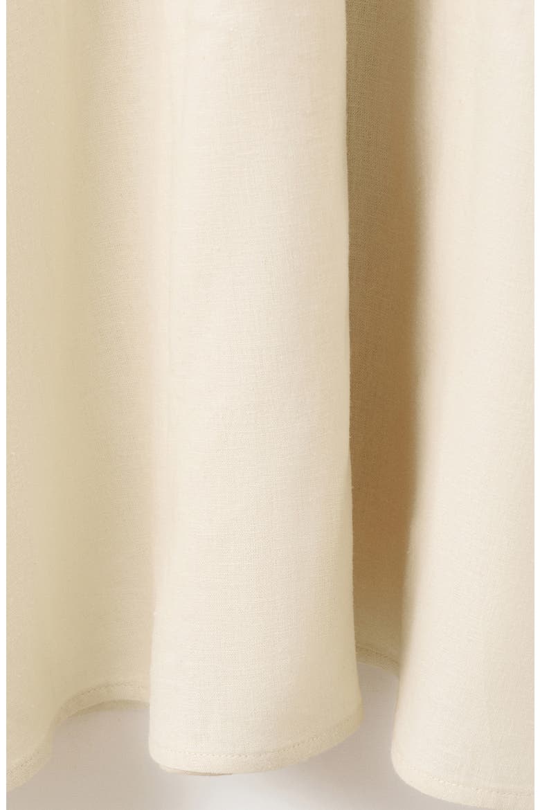 Ruffle Linen Blend Midi Dress, Alternate, color, SAND