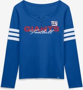 FANATICS Women's Fanatics  Royal New York Giants Team First Coverage Scheme Lace-Up Long Sleeve T-Shirt