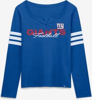 FANATICS Women's Fanatics  Royal New York Giants Team First Coverage Scheme Lace-Up Long Sleeve T-Shirt