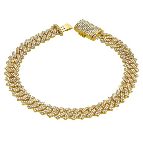 Diamond Link Cuban Bracelet in 10K Gold - 4.7 to 5.4ct.