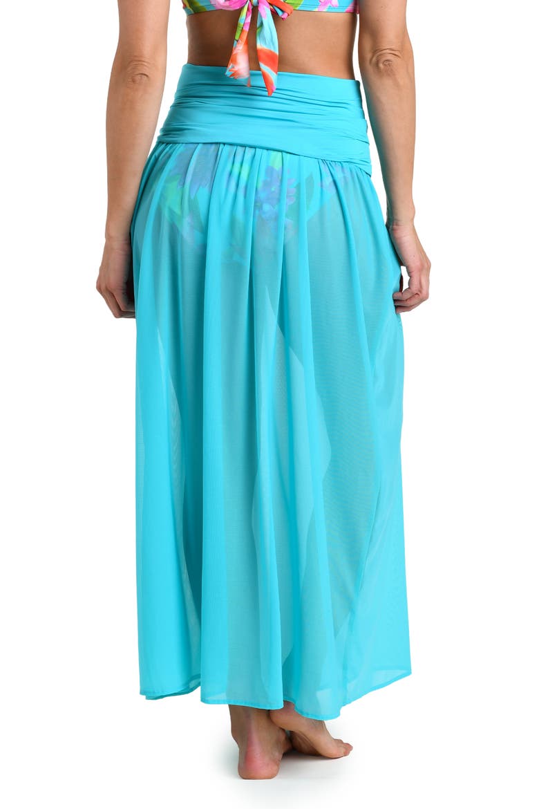 Sunset Botanica Strapless Drop Waist Maxi Dress, Alternate, color, BLUE/ GREEN MULTI