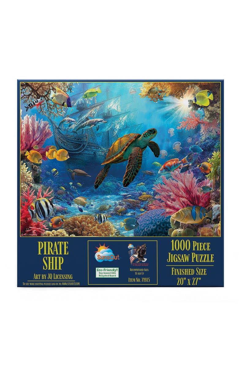 Sunsout Pirate Ship 1000 piece Jigsaw Puzzle for Adults, Alternate, color, Multicolor