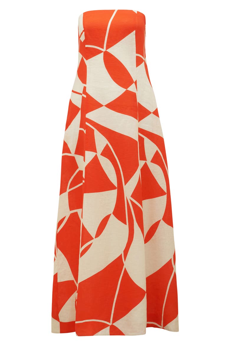 Amanda Strapless Maxi Dress, Alternate, color, VERE ABSTRACT