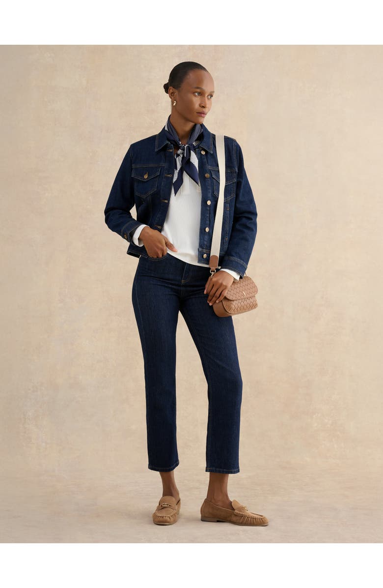 HOBBS LONDON Vivienne Denim Jacket, Alternate, color, Indigo