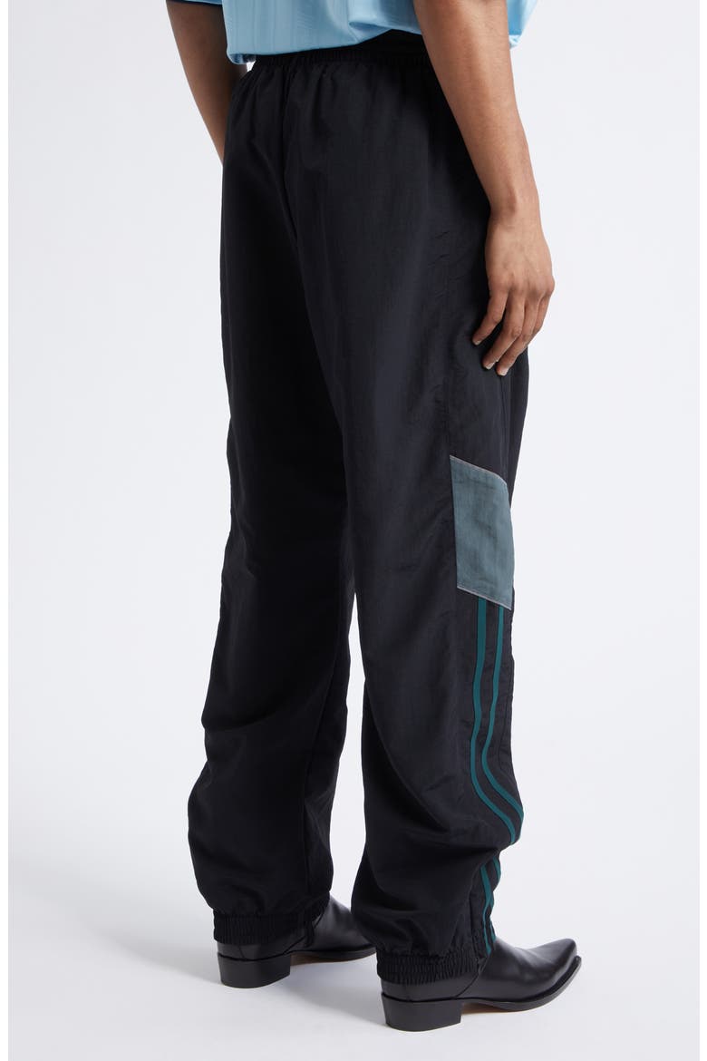 Paneled Nylon Track Pants, Alternate, color, BLACK TEAL
