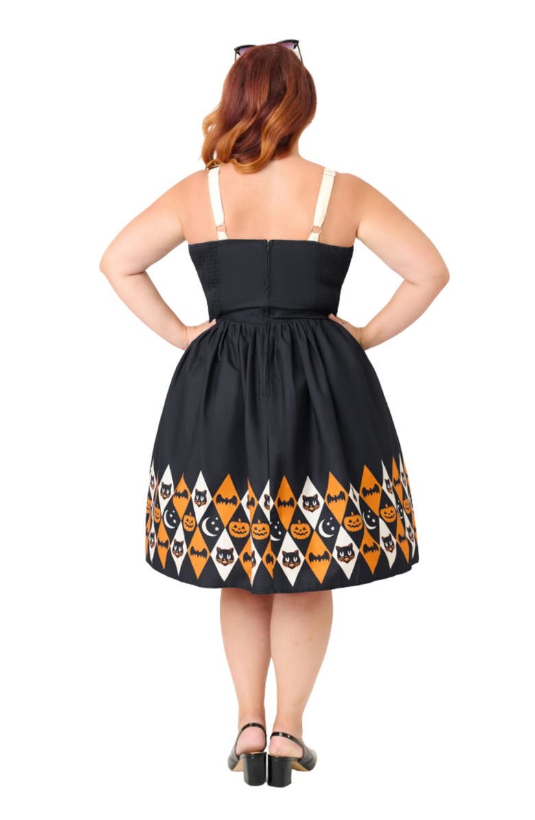 Unique Vintage Plus Size Rachel Swing Dress, Alternate, color, Black