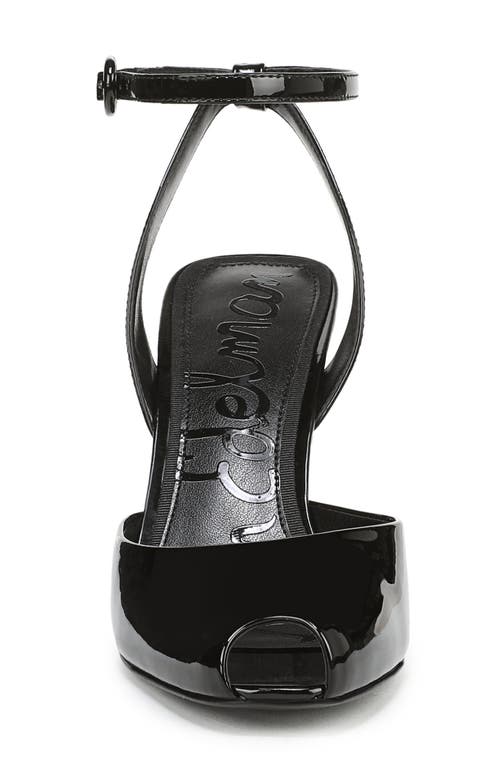 Sam Edelman Wrenna Ankle Strap Peep Toe Pump In Black