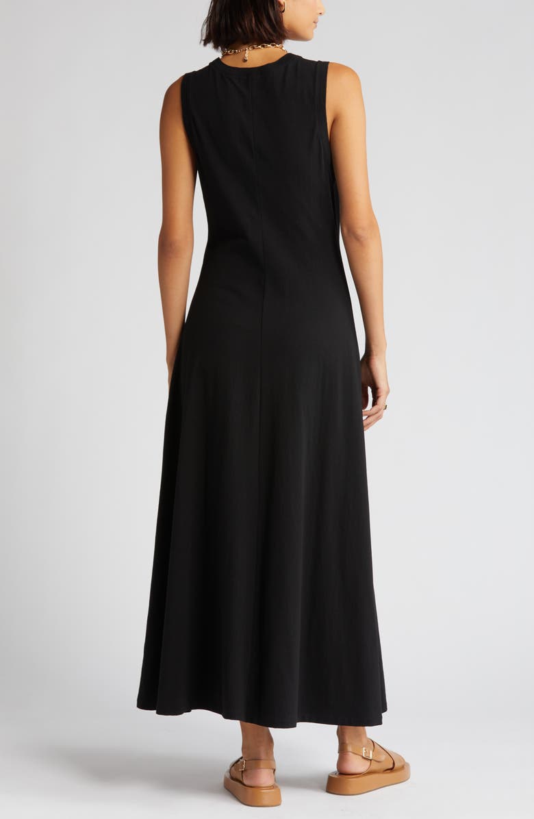 Sleeveless Cotton Blend Dress