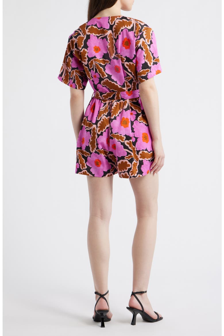 Salvinia Floral Cotton Blend Romper, Alternate, color, VITORIA