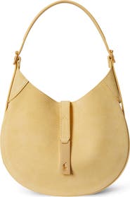 Polo Ralph Lauren Small Polo ID Suede Shoulder Bag