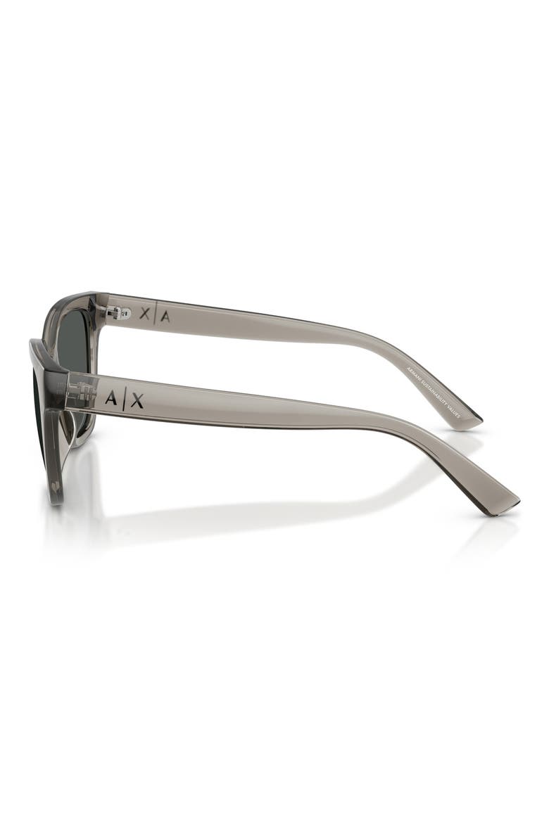 53mm Cat Eye Sunglasses, Alternate, color, SHINY GREY / DARK GREY