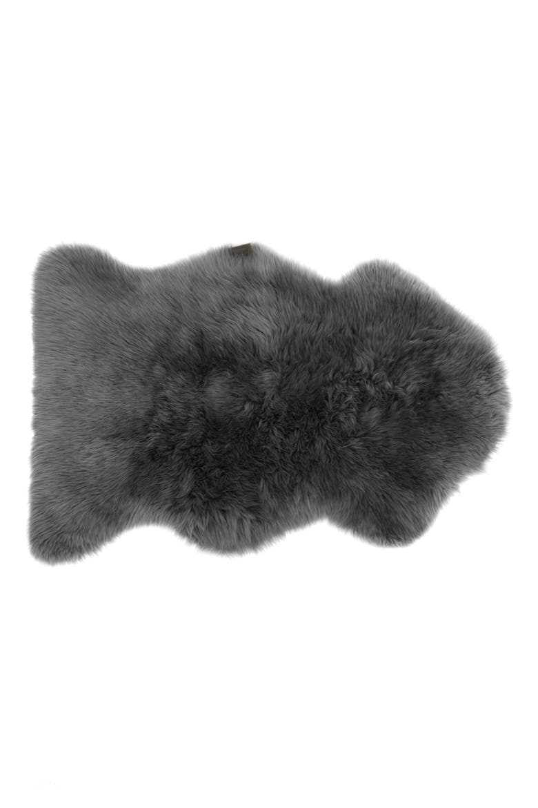 Genuine Shearling Rug, Main, color, GREY