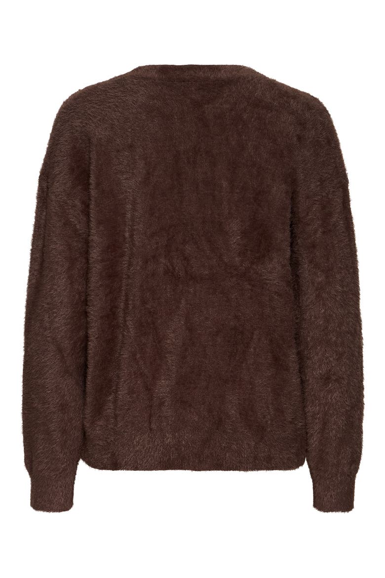 Eyelash Knit Cardigan, Alternate, color, COFFEE BEAN