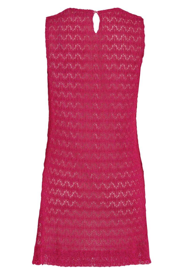 Sleeveless Guipure Lace Minidress, Alternate, color, KRG009V FUXIA LAM WITH MAGENTA