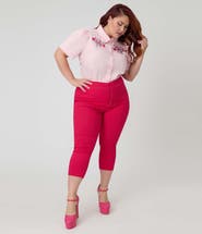 Smak Parlour Plus Size Kitschy Shaped Pocket Smarty Pants Capris