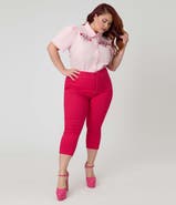 Smak Parlour Plus Size Kitschy Shaped Pocket Smarty Pants Capris