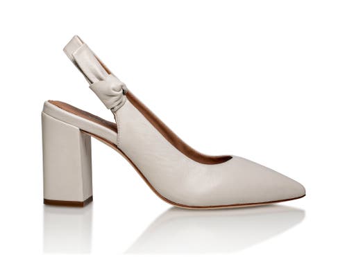 Joan Oloff Shoes Daphne Leather Slingback Pump In White