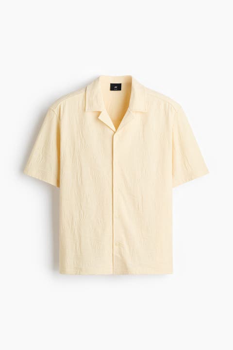 Relaxed Fit Jacquard-jersey Resort Shirt