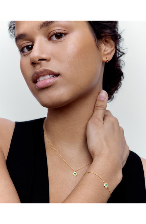 Monica Vinader Bezel Birthstone Station Bracelet In Gold